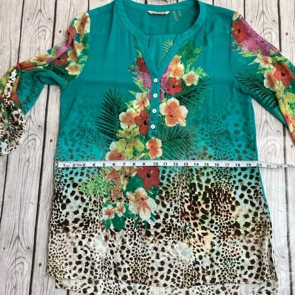 Soft Surrounding Womens 1/4 Button Up Tunic Top - Picture 6 of 11